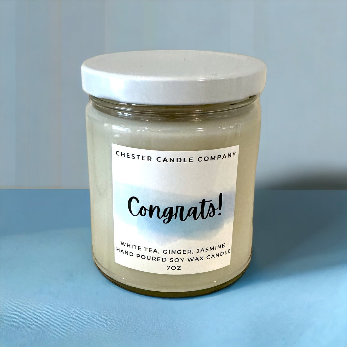 Congrats Card Candle